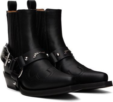 Sneakers og sko GANNI Low Cut Western Chelsea Boots Sort | S2744, 3