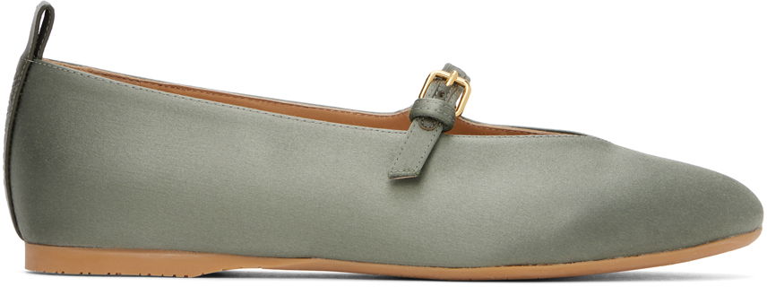 Tøj JW Anderson JW Anderson Satin Ballerina Flats Grøn | ANW43033B 20113, 0