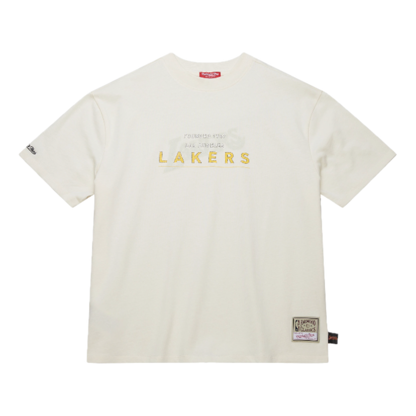 T-shirt Mitchell & Ness Mitchell & Ness Lakers NBA Lifestyle T-Shirt Hvid | SS10162-LALCREA