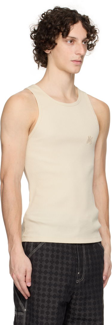 Tanktop AMIRI AMIRI MA Tonal Ribbed Tank Top Beige | AMJYTT1006, 1