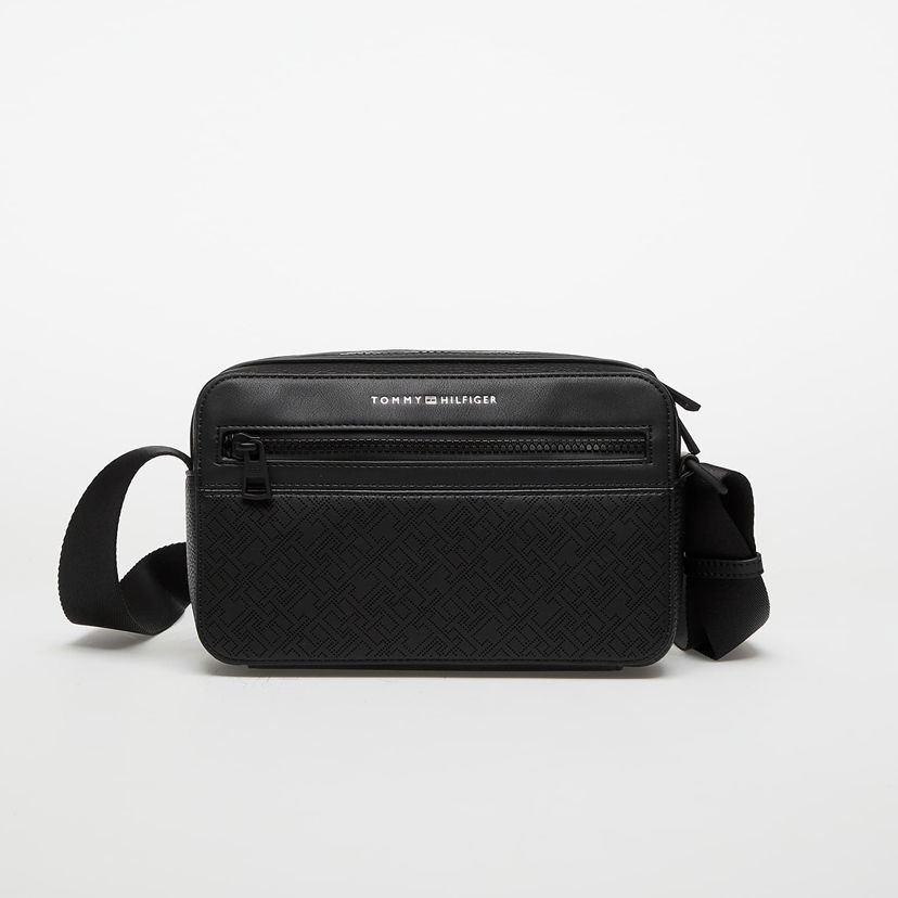 Skuldertaske Tommy Hilfiger Tommy Hilfiger Monogram Reporter Bag Sort | AM0AM13837 BDS