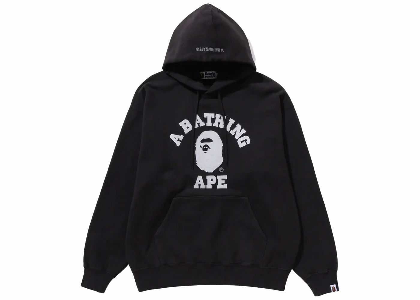 Sweatshirt BAPE BAPE College Overdye Pullover Hoodie Black Sort | 1J70-114-010, 0