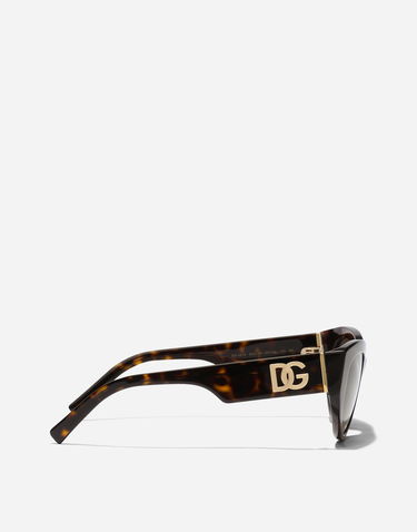Solbriller Dolce & Gabbana Crossed Cat-Eye Acetate Sunglasses Onesize Brun | VG4514VP2739V000, 2