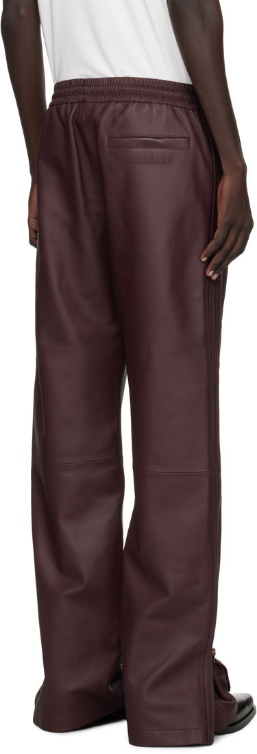 Bukser Acne Studios Acne Studios Regular Fit Leather Pants Bourgogne | BK0695-, 2