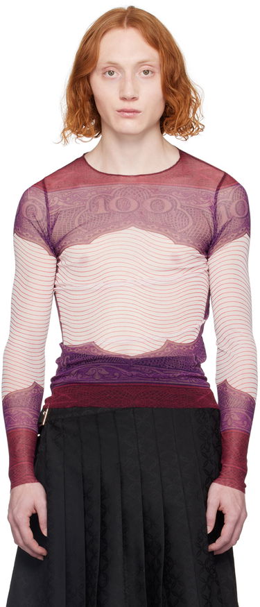 T-shirts og tank tops Jean Paul Gaultier Gaultier Sheer Long Sleeve T-Shirt Lilla | 24/25-U-TO017-T515-300128, 0