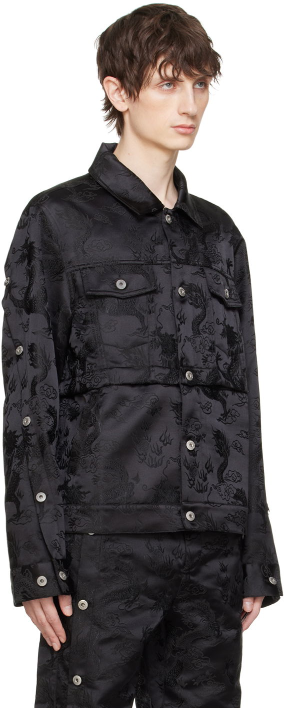 Jakke Feng Chen Wang Feng Chen Wang Dragon Jacquard Convertible Jacket Sort | FUS17JK07, 1