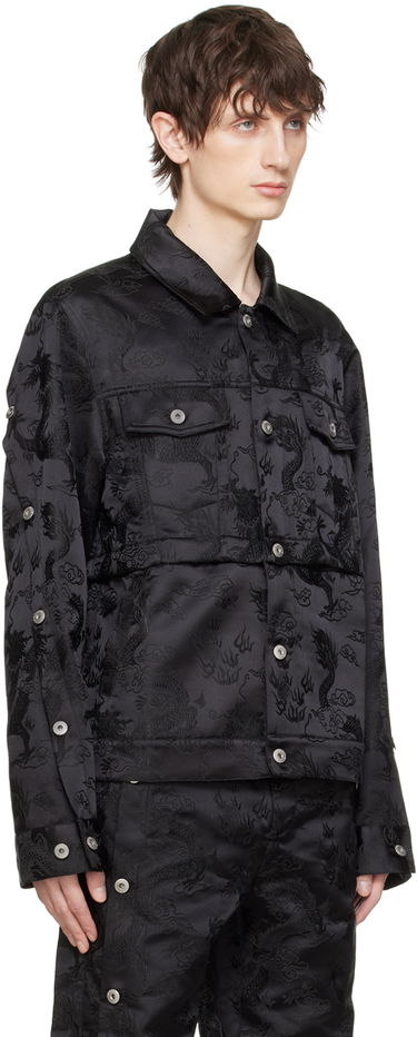 Jakke Feng Chen Wang Feng Chen Wang Dragon Jacquard Convertible Jacket Sort | FUS17JK07, 1