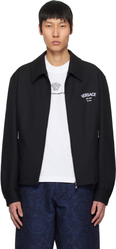 Bomberjakke Versace Versace Medusa Gallery Wool Blouson Jacket Sort | 1018846_1A13489, 0