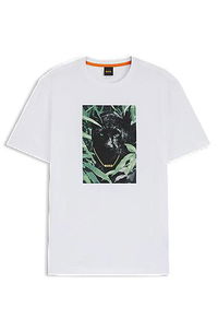 T-Shirt with Panther Graphic