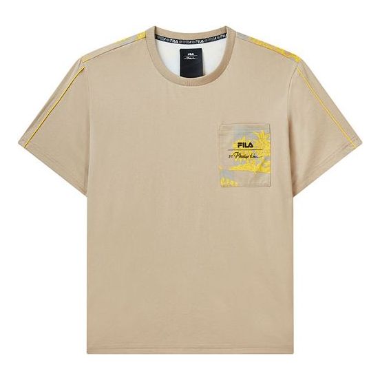 T-shirt FILA 3.1 Phillip Lim Collaboration Pocket Crewneck Breathable T-Shirt Beige | F11M116107F-BG