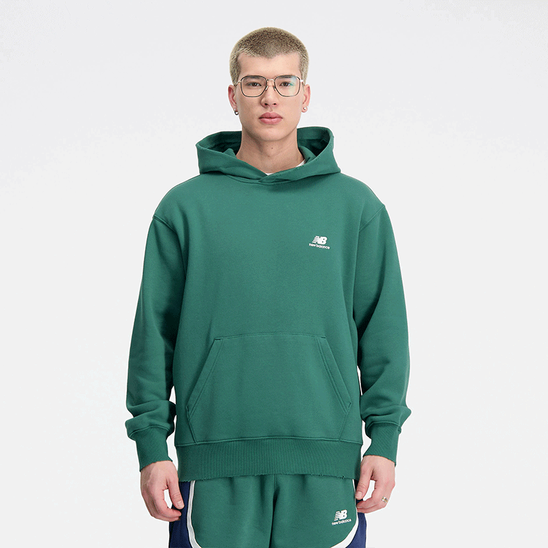 Sweatshirt New Balance Hoodie Grøn | MT33586TFN, 0