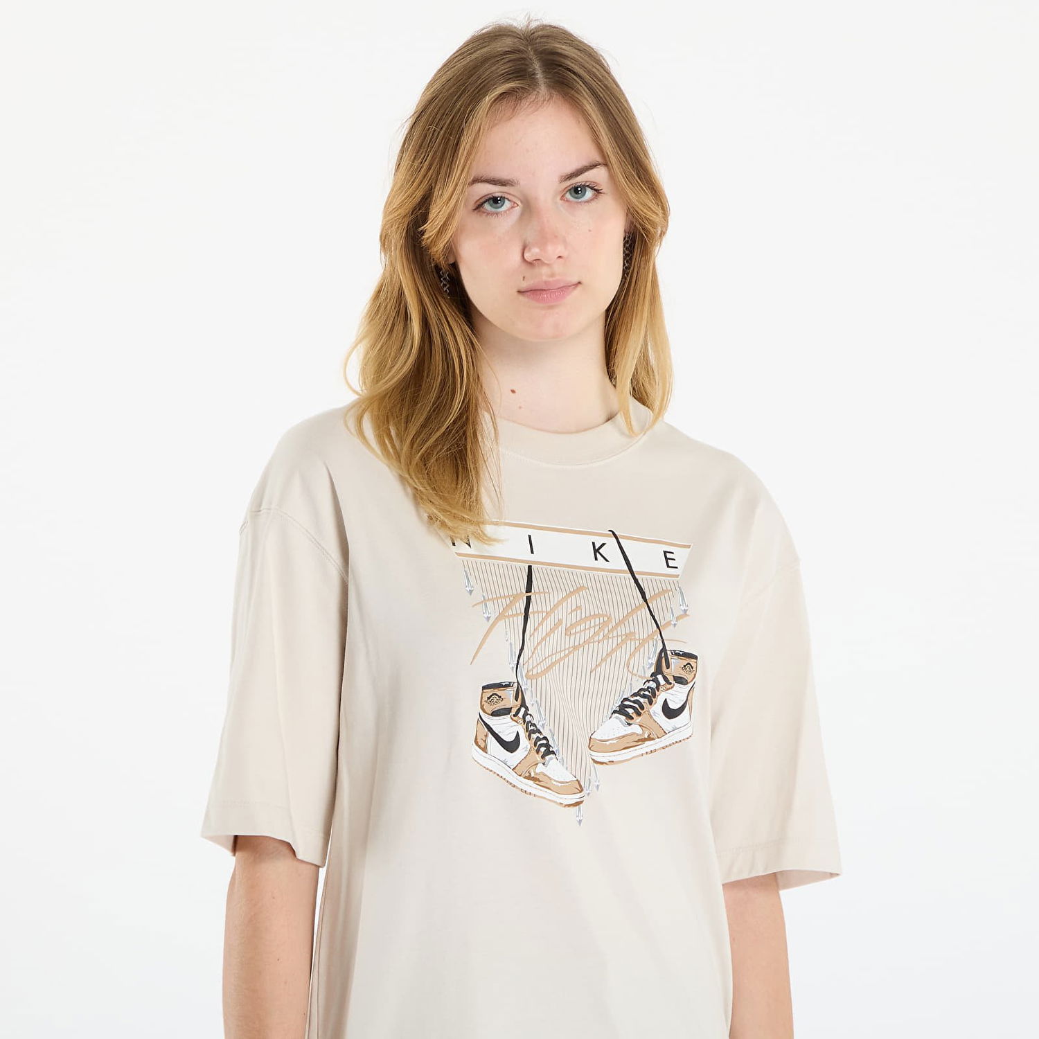 T-shirt Jordan Jordan Flight Oversized T-Shirt Beige | DV1411-104, 1