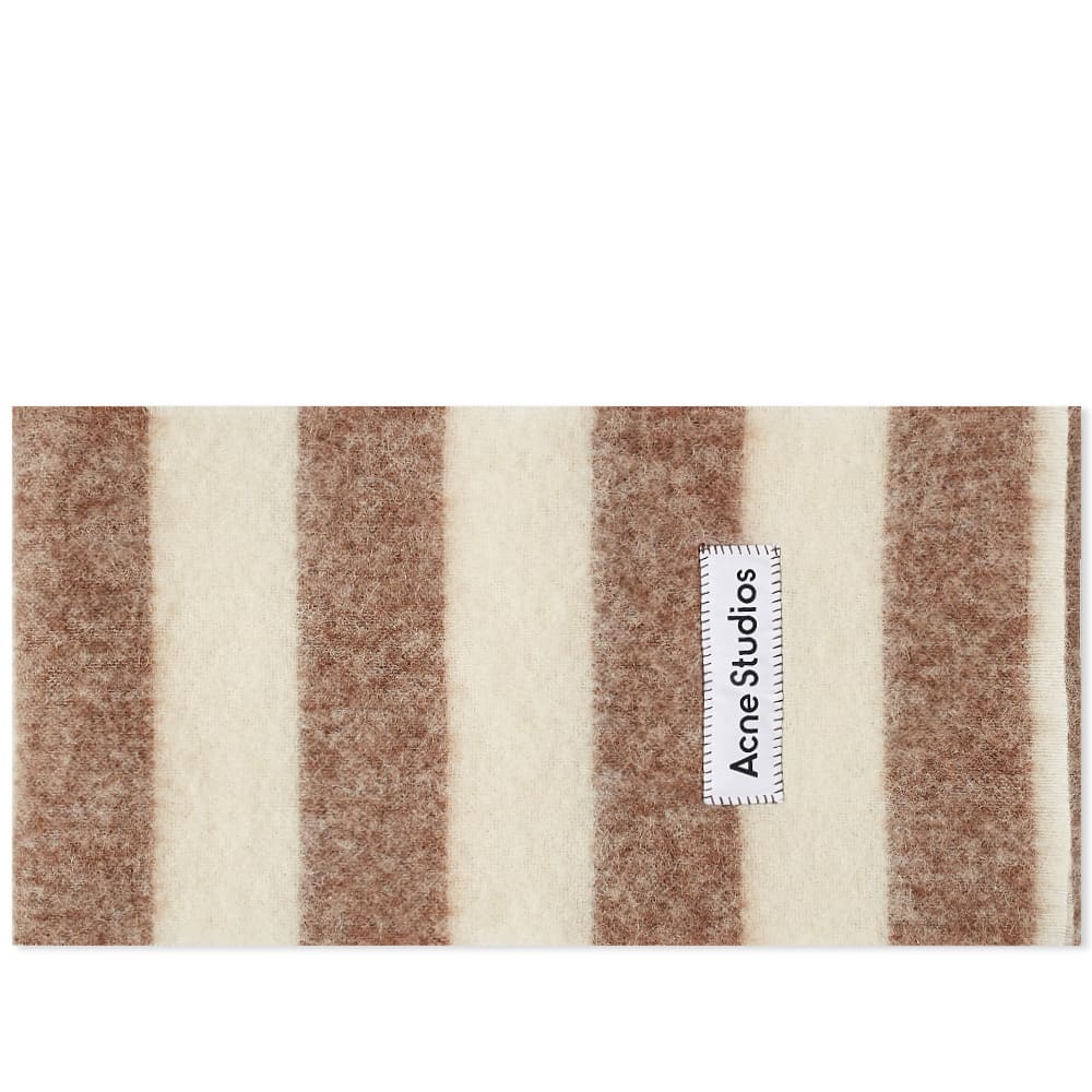 Tørklæde Acne Studios Vally Breton Scarf Brown/White Brun | CA0245-AIH, 0