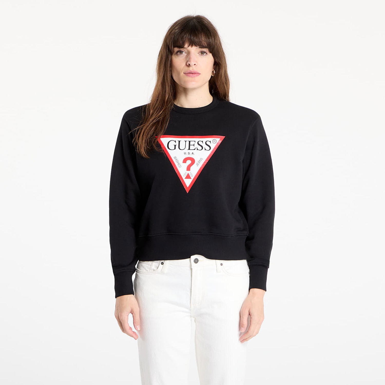 Sweatshirt GUESS Guess Original Fleece Sweatshirt Sort | W2YQ16KBA11-JBLK, 0