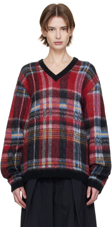 Sweater YMC YMC Vertigo Tartan V-Neck Sweater Flerfarvet | P8XMF, 0