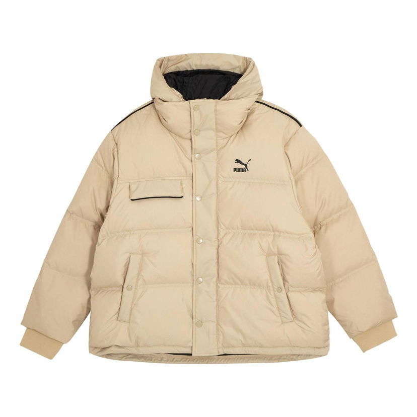 Puffer jakke Puma Winter Hooded Down Coat Beige | 539230-12