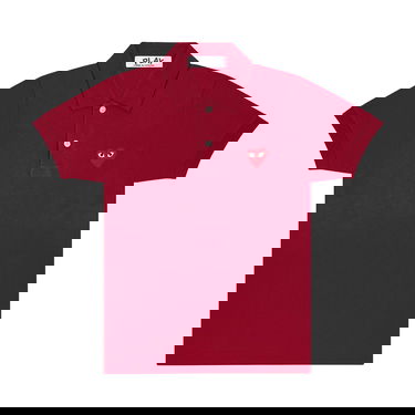 Polo skjorte Comme des Garçons PLAY Big Heart Polo Tee Bourgogne | AZ T006 051 3, 1