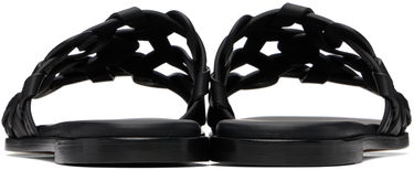 Sneakers og sko Gianvito Rossi Amalfi Woven Leather Sandals Sort | G15970-05CUO-CLN, 1