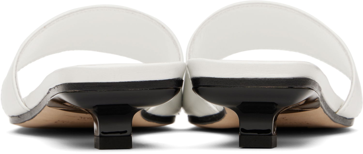 Skopleje BY FAR BY FAR Ceni Kitten Heel Mules Hvid | MWFHO014CL034WH025PL, 1