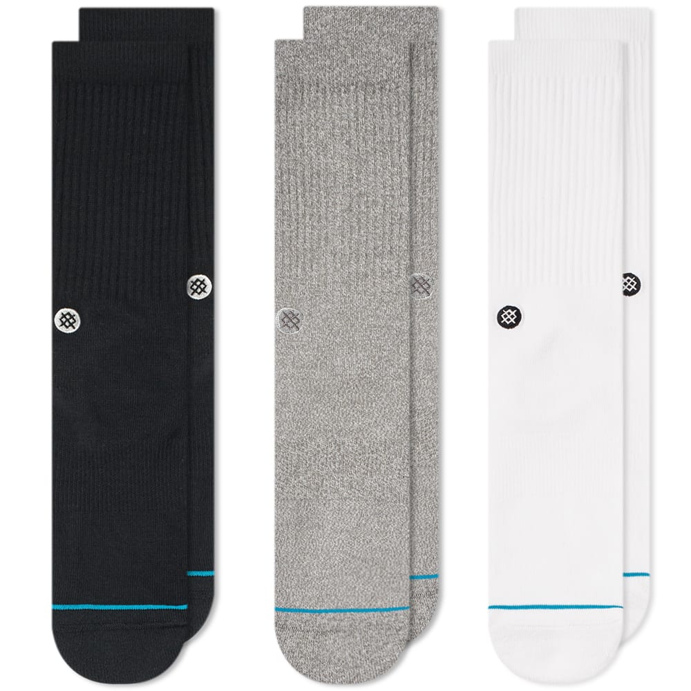 Sokker Stance Icon Sock - 3 Pack Flerfarvet | M556D18ICP-MUL, 0
