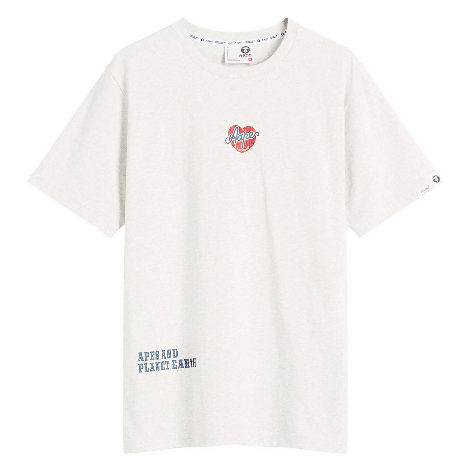 T-shirt AAPE by A Bathing Ape AAPE Hip Hop Heart T-Shirt Hvid | AAPTEM1624XA-WH2, 1