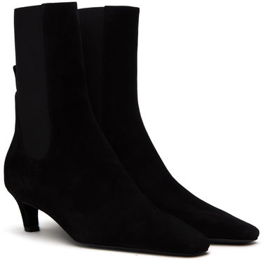 Sneakers og sko TOTEME The Mid Heel Suede Boots Sort | 221-907-836, 3