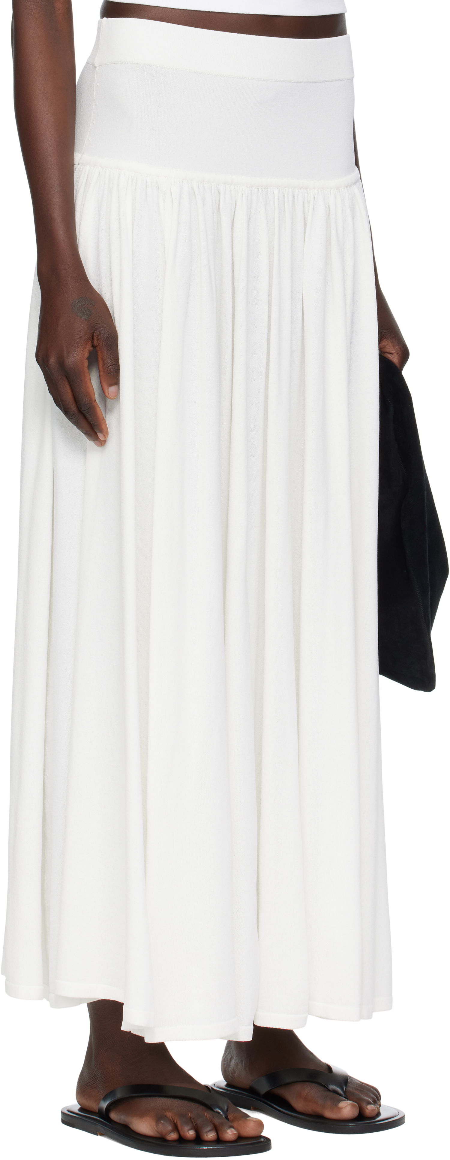 Nederdel Loulou de Saison Loulou de Saison Romy Maxi Skirt Hvid | ROMY, 1