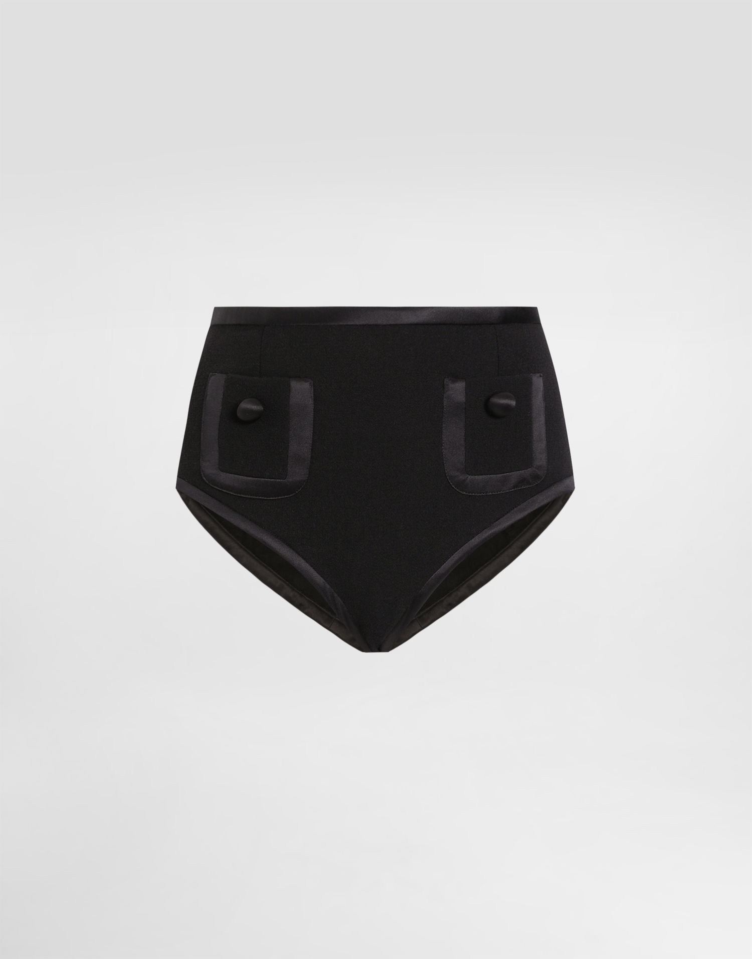 Trusser Dolce & Gabbana Dolce & Gabbana High-Waisted Wool Panties Sort | FTC99TFU2TZN0000, 0