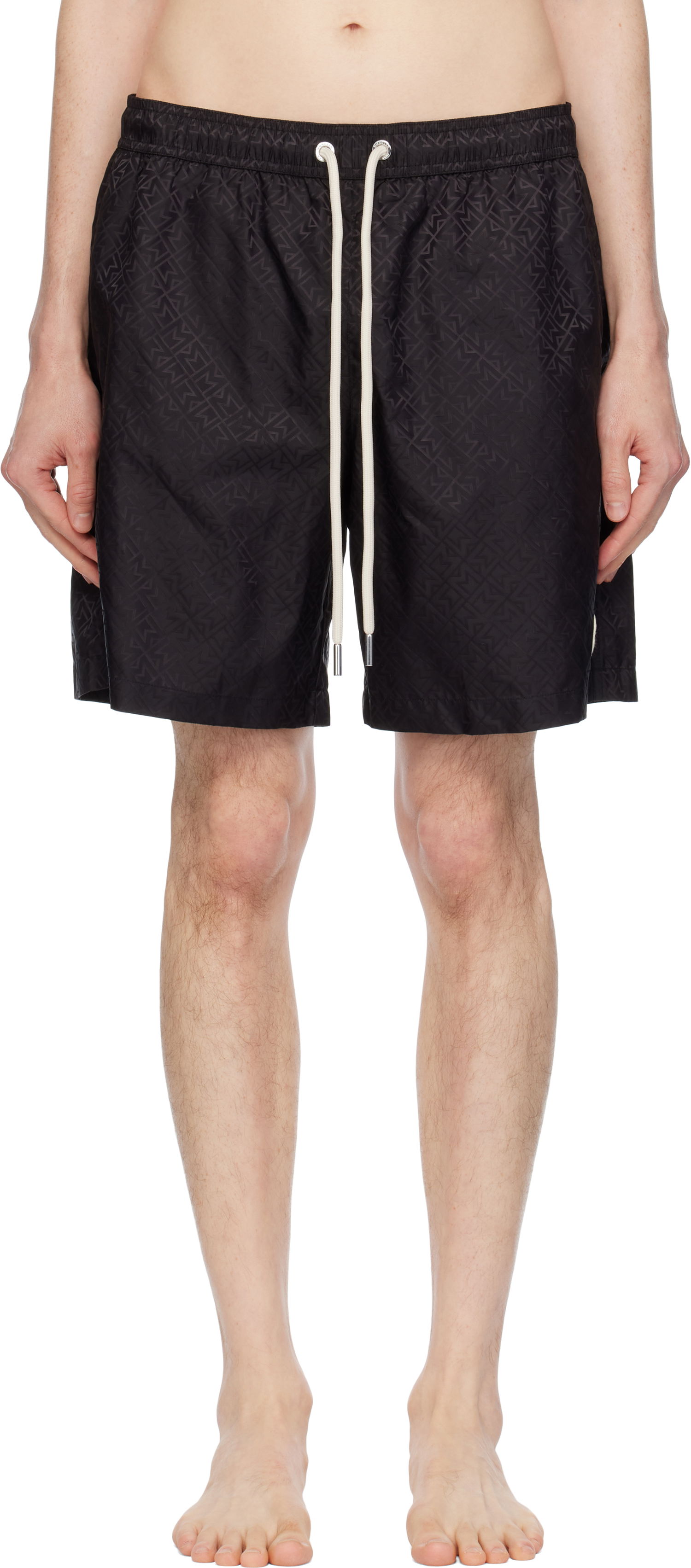 Badetøj Moncler Moncler Monogram Swim Shorts Sort | K10912C000025987H, 0