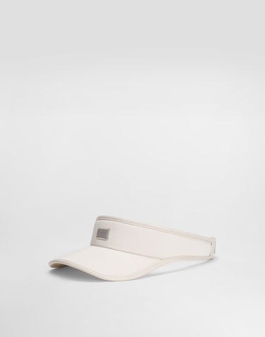 Kasketter og hatte Dolce & Gabbana Dolce & Gabbana Gabardine Visor Hvid | GH910AFUFL3W0802, 0