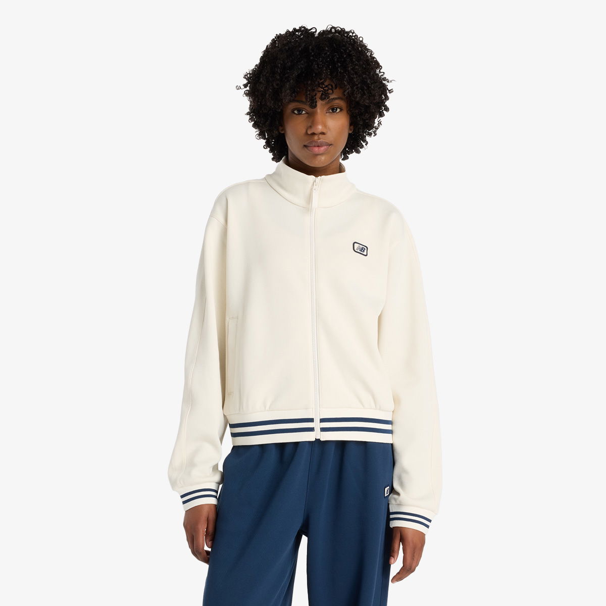 Jakke New Balance Post Season Track Jacket Hvid | WJ53505-PEF, 1