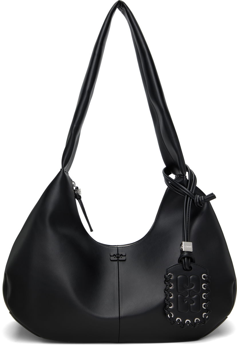 Skuldertaske GANNI GANNI Medium Shoulder Bag Sort | A6837