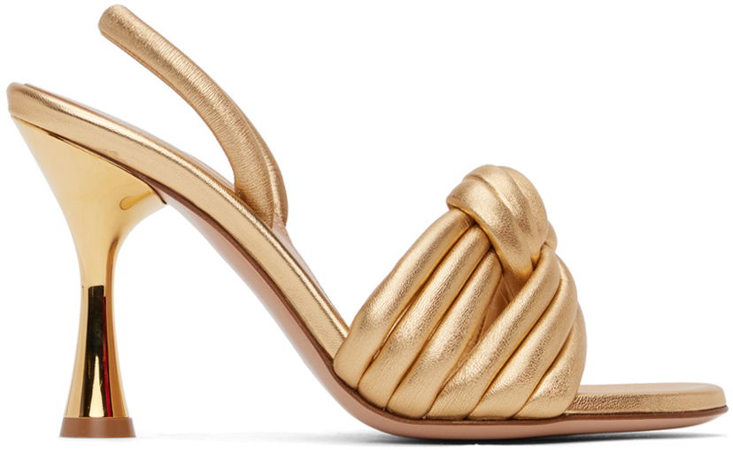 Sneakers og sko Gianvito Rossi Ottavia Heeled Sandals Metalisk | G32458.95LAC.NPS