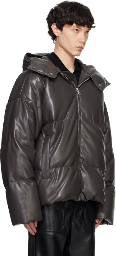 Puffer jakke Nanushka Nanushka Vili Vegan Leather Puffer Jacket Grå | NM24FWJK01769, 1