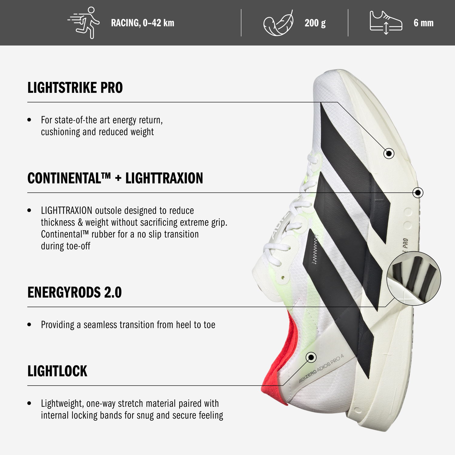 Sneakers og sko adidas Performance Adizero Adios Pro 4 Lyserød | jr1269, 1
