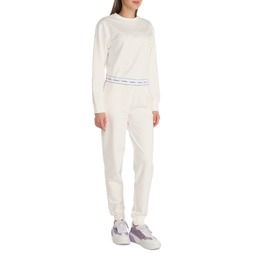 Sweater GUESS Guess Carrie Round Neck Sweatshirt Hvid | O3YQ01KBS91-H10Q, 3