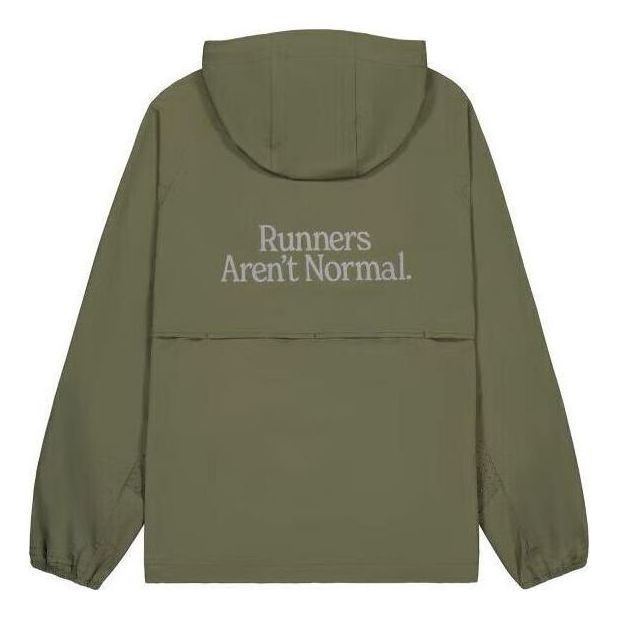 Vindjakke New Balance 'Runners Aren't Normal' Hooded Jacket Grøn | NAE24101-HT
