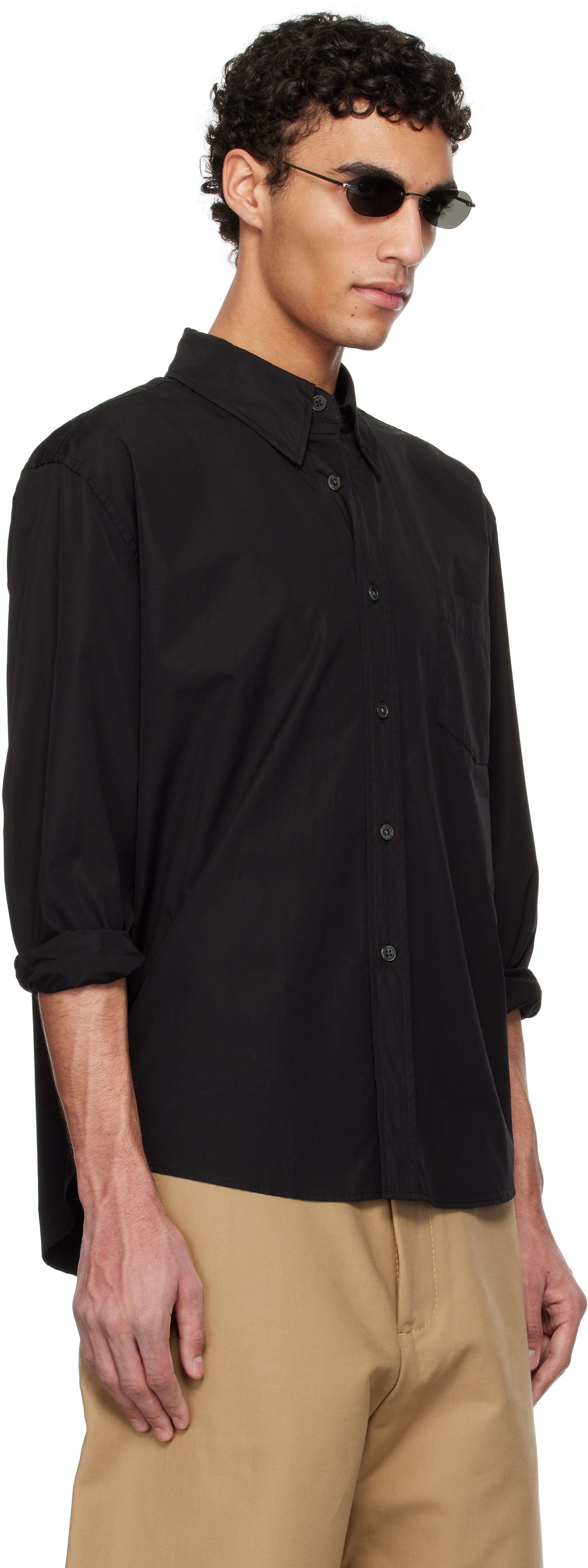 Skjorte OUR LEGACY Our Legacy Beyond Button-Down Shirt Sort | M2252BBE, 1