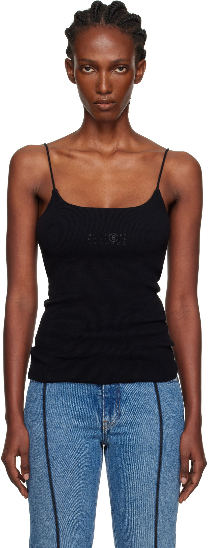 Tanktop Maison Margiela MM6 Maison Margiela Lycra Jersey Tank Top Sort | S52NL0073 M20122