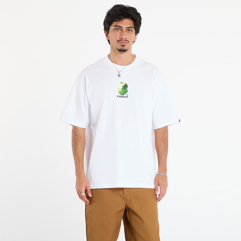T-shirt BAPE A BATHING APE Apple Graphic Relaxed Fit Tee Hvid | 001TEL801308MWHT