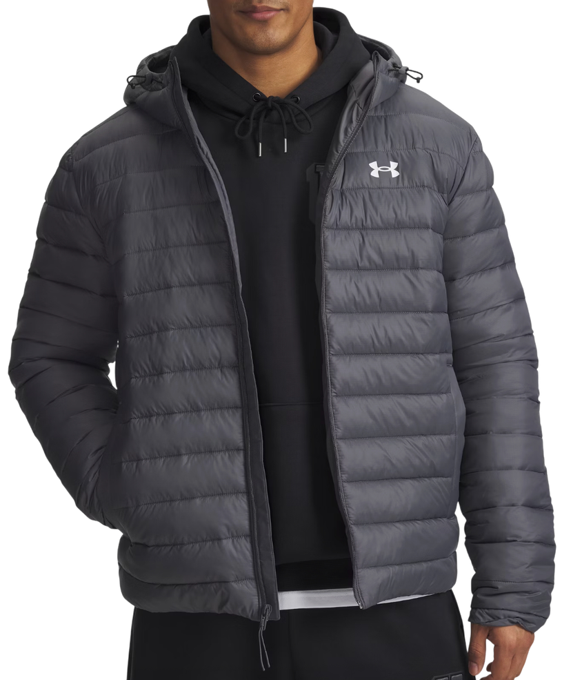 Puffer jakke Under Armour Sportswear Hooded Insulated Puffer Jacket Grå | 6006363-025