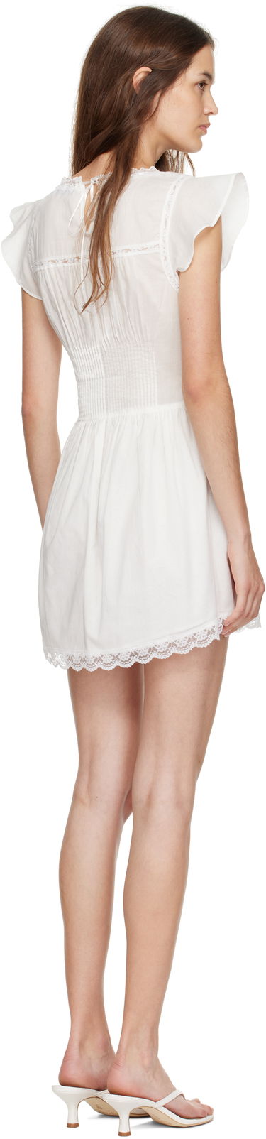 Kjole GUIZIO Guizio Lille Pintuck Minidress Hvid | P25423W136, 2
