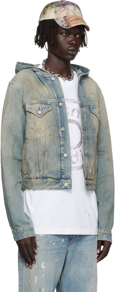 Jakke Acne Studios Acne Studios Hooded Denim Jacket Blå | C90199-, 4