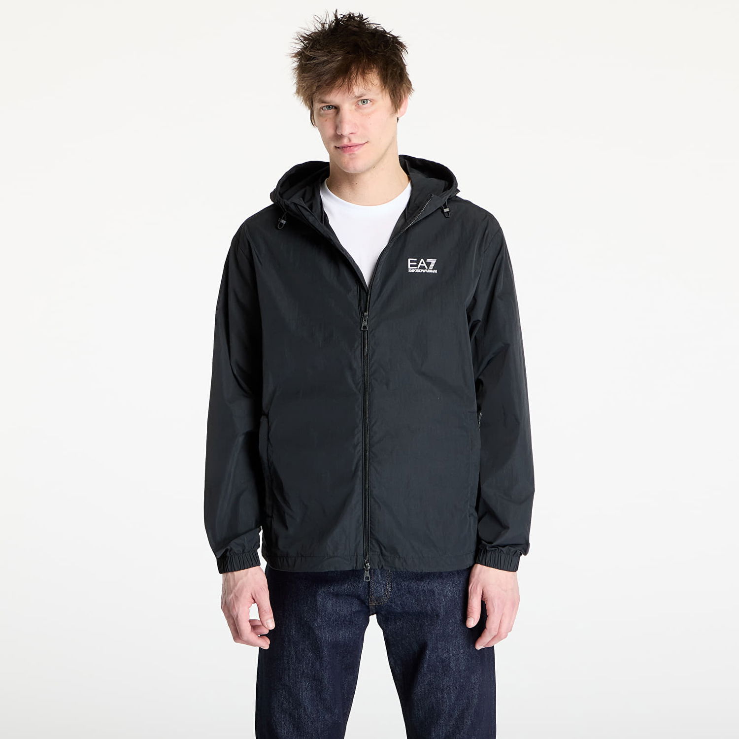 Vindjakke Emporio Armani EA7 Emporio Armani Train Core ID Hooded Jacket Sort | 7M000211AF13190UC001, 0