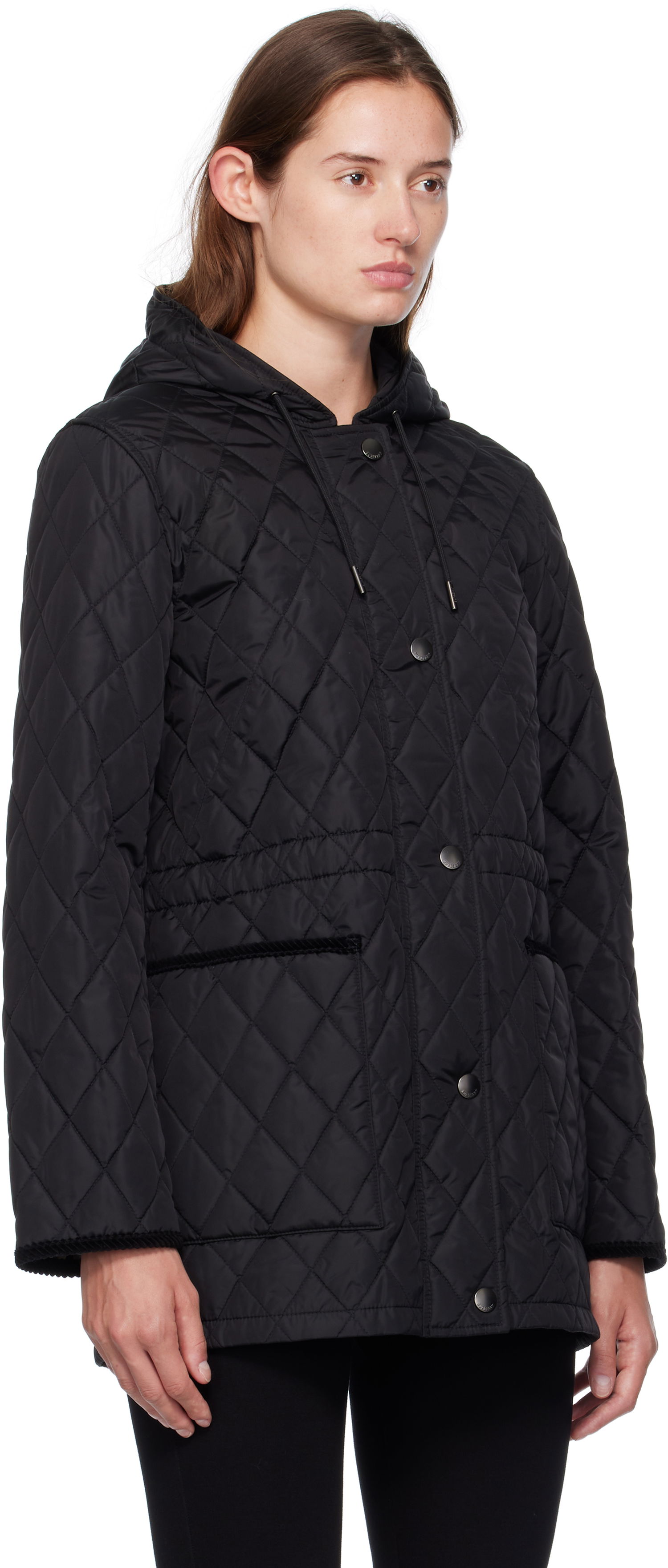 Frakker Burberry Burberry Quilted Nylon Hooded Coat Sort | 8113825, 1