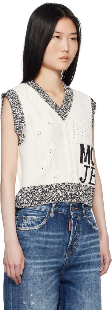 Sweater Moschino Moschino Jeans Urban Knit Vest Hvid | 251K10886, 1