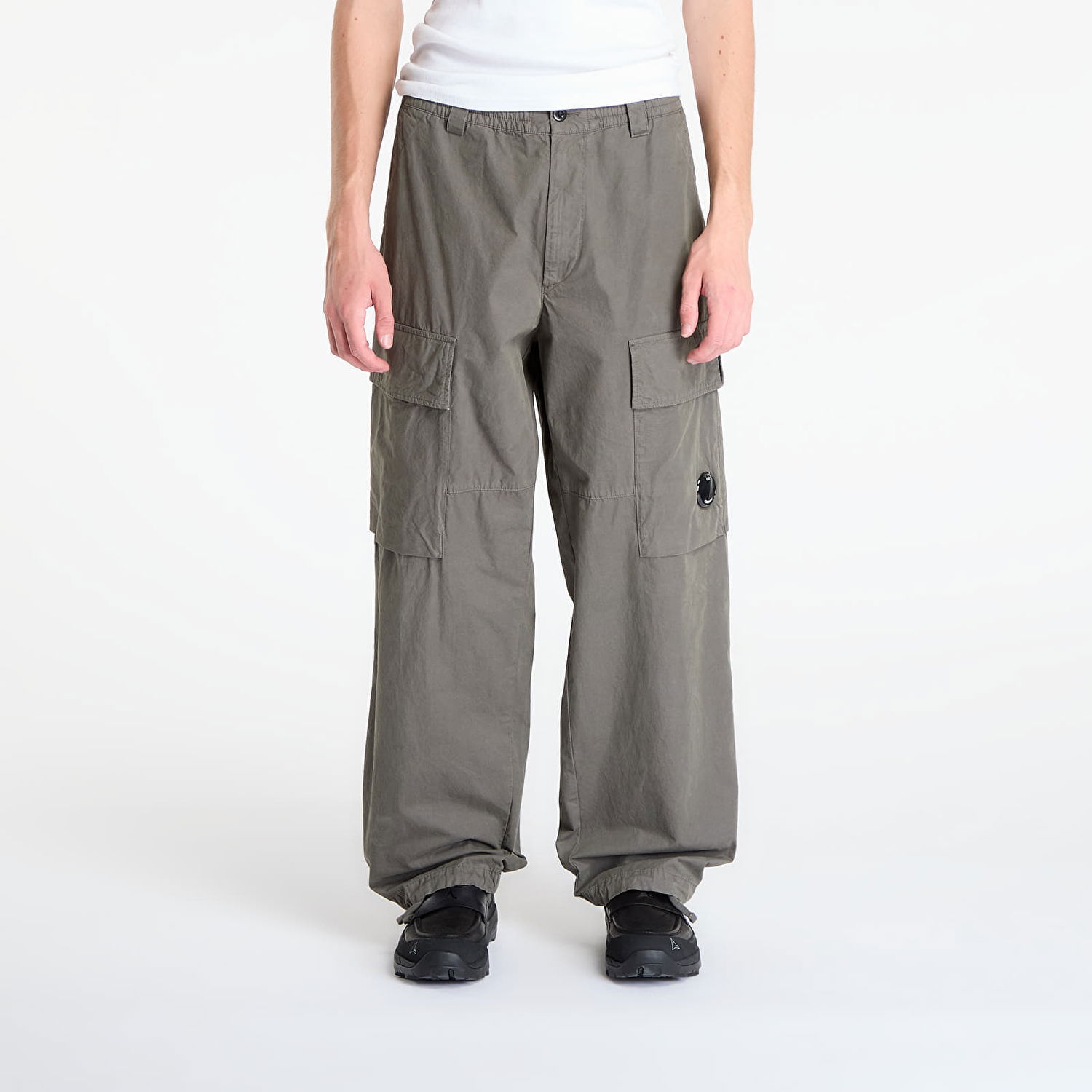 Cargo bukser C.P. Company Microreps Boxy Cargo Pants Gunmetal Grå | 19CMPA066A110324G-921, 0