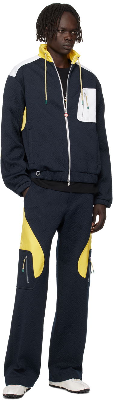 Jakke Casablanca Casablanca Jacquard Nylon Jacket Mørkeblå | MPF25-JK-389-02, 3