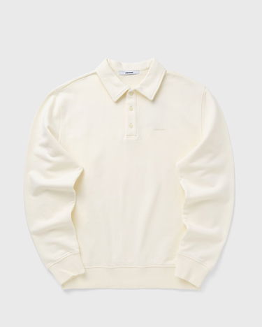 Sweatshirt Edmmond Studios Mini Logo Long-Sleeve Polo Sweatshirt Beige | 325-40-05010, 0