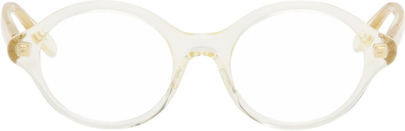 Solbriller Loewe Chunky Rounded Frame Glasses Beige | LW50100UW50032 192337225307